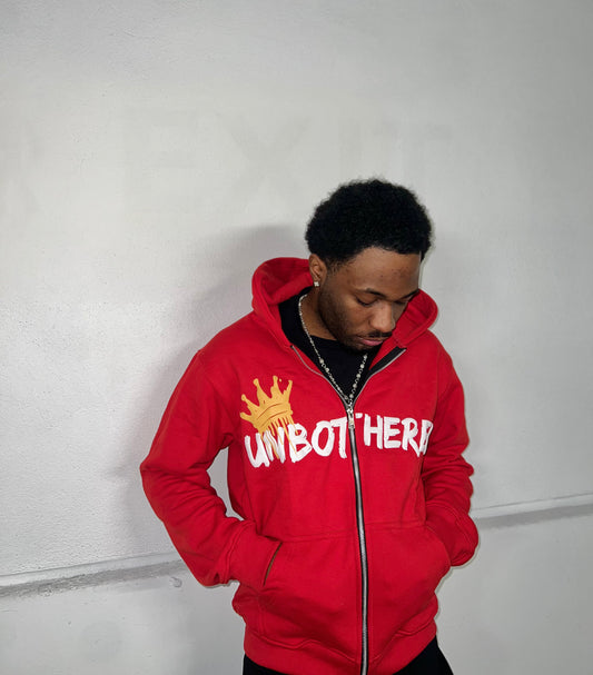 UNBOTHERED YELLOW CROWN JACKET - RED